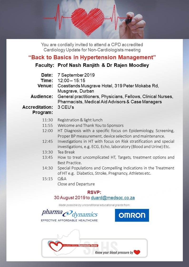 Sahs Educational Initiative Meeting Durban 2019 09 07 Invitation